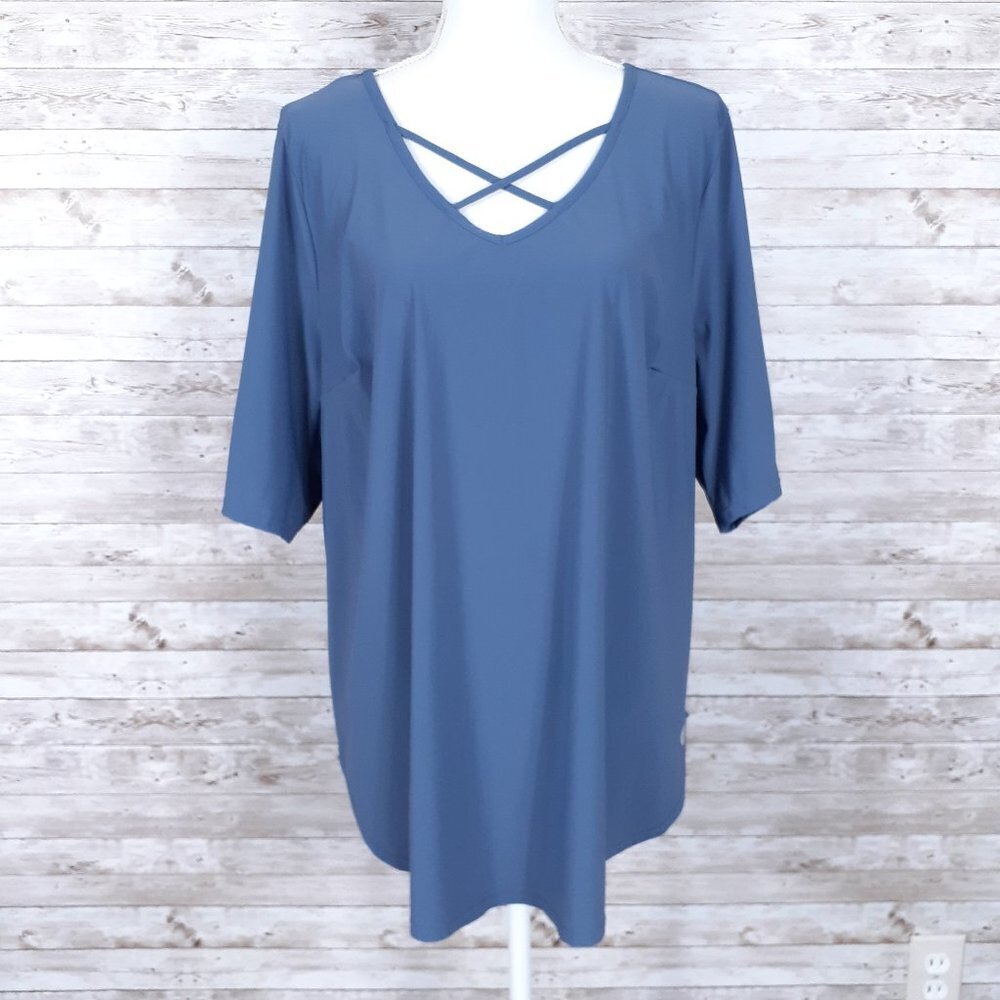 Torrid Active Top Sz 2X Moisture Wicking Blue 94A